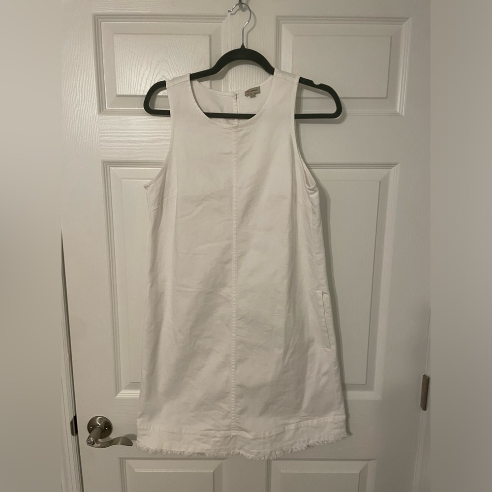 Cremieux White denim dress